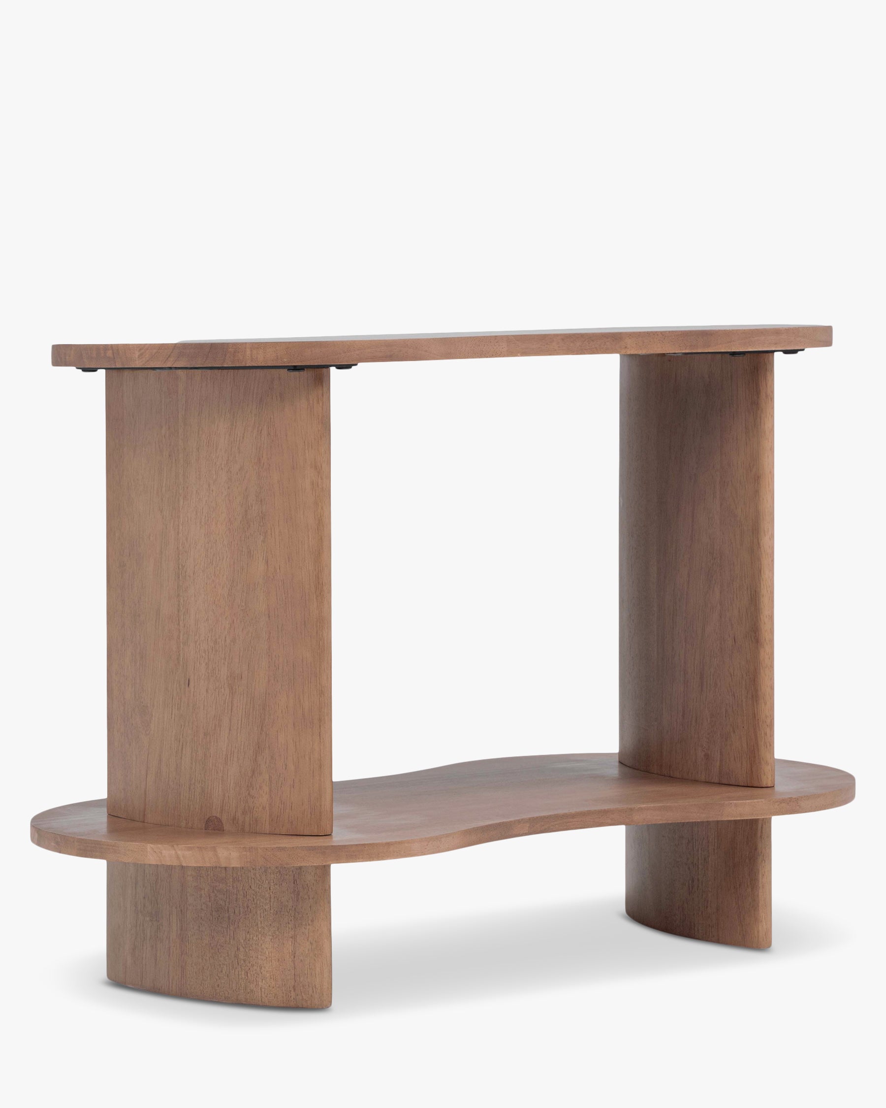 Étagère murale organique en bois aux courbes infinies et au présentoir polyvalent pour salon et bureau à domicile