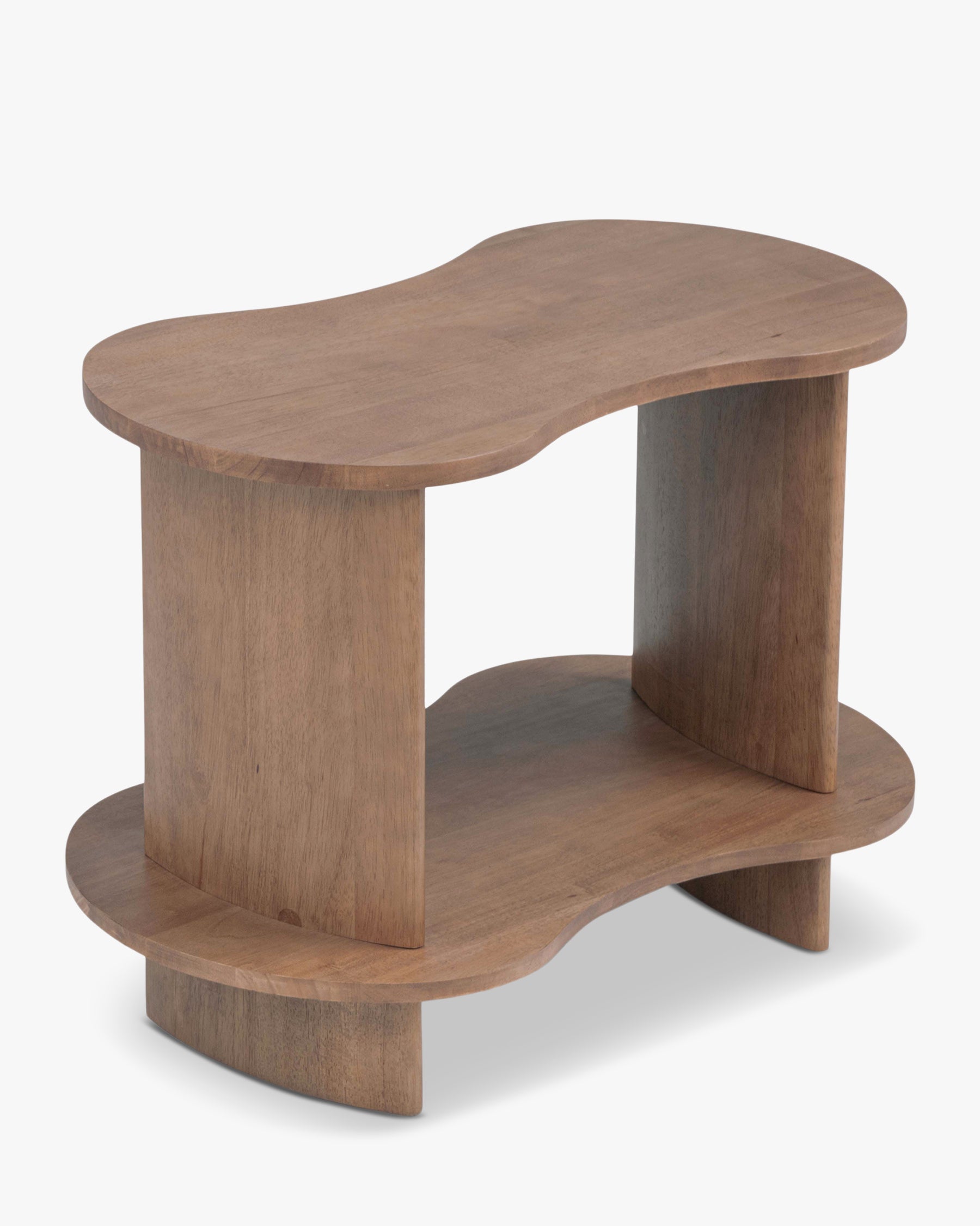 Étagère murale organique en bois aux courbes infinies et au présentoir polyvalent pour salon et bureau à domicile