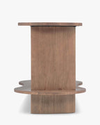 Étagère murale organique en bois aux courbes infinies et au présentoir polyvalent pour salon et bureau à domicile