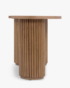 Bureau en Bois Caoutchouté Courbé en Forme de Haricot avec Rangement Discret et Design Élégant pour Bureau à Domicile