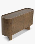 Buffet moderne en laiton au design épuré et à l'élégance contemporaine pour le salon