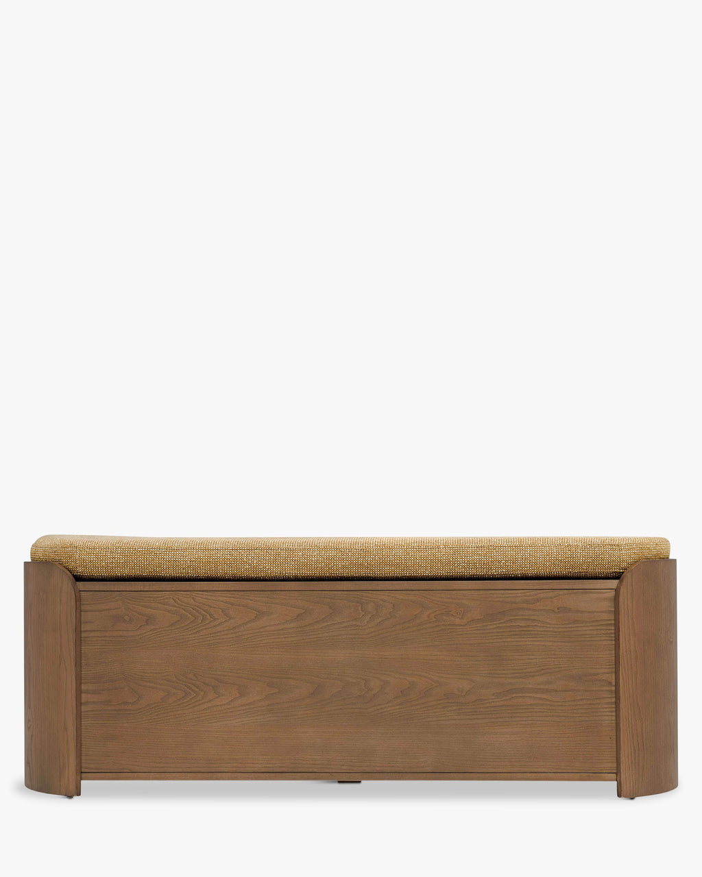 Banc en tissu moderne avec design arrondi et matériaux de qualité pour chambre et entrée