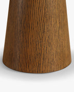 Table d'appoint en chêne massif naturel et marbre/travertin avec sophistication discrète pour salon et chambre