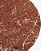 Table d'appoint en chêne massif naturel et marbre/travertin avec sophistication discrète pour salon et chambre