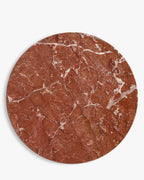 Table d'appoint en chêne massif naturel et marbre/travertin avec sophistication discrète pour salon et chambre
