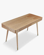 Bureau en bois discret avec tiroir et rangement de surface dissimulé pour bureau à domicile