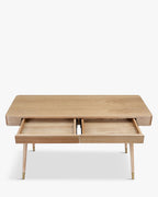 Bureau en bois discret avec tiroir et rangement de surface dissimulé pour bureau à domicile