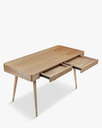 Bureau en bois discret avec tiroir et rangement de surface dissimulé pour bureau à domicile