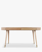 Bureau en bois discret avec tiroir et rangement de surface dissimulé pour bureau à domicile