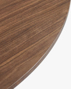 Table à manger extensible contemporaine en bois composite et chêne avec piètement unique et capacité modulaire