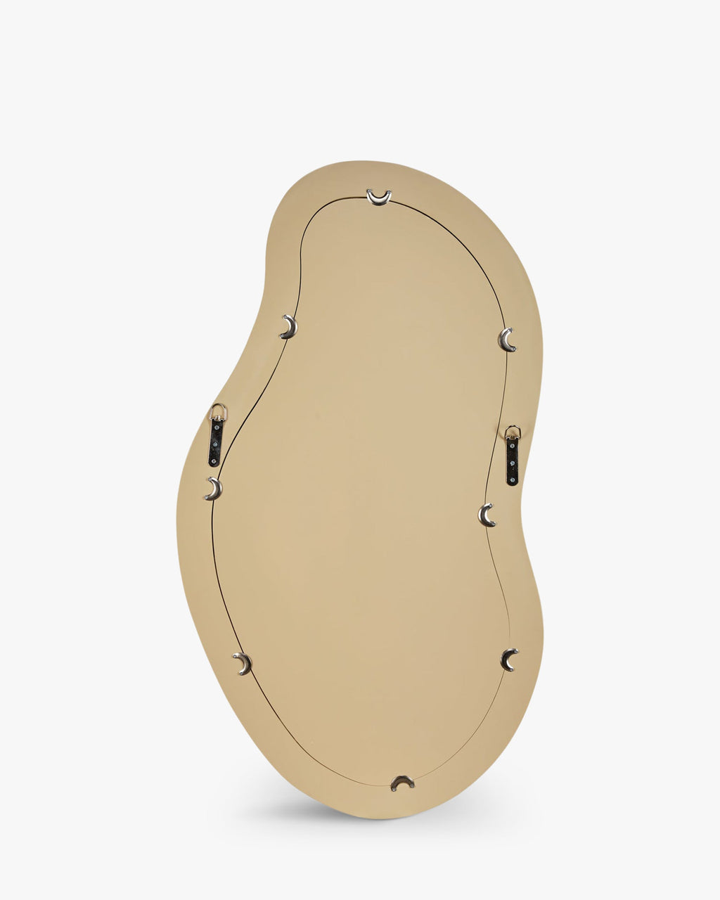 Miroir sur pied en bois naturel peint au look intemporel et à l'installation facile pour chambre et salon
