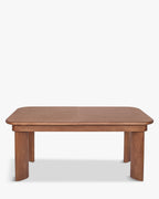 Table de salle à manger minimaliste en noyer au design sophistiqué et polyvalent