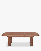 Table de salle à manger minimaliste en noyer au design sophistiqué et polyvalent