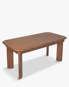 Table de salle à manger minimaliste en noyer au design sophistiqué et polyvalent