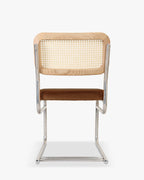 Chaise de salle à manger en tissu vintage avec style intemporel et dossier raffiné, pour salon, chambre et salle à manger