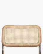 Chaise de salle à manger en tissu vintage avec style intemporel et dossier raffiné, pour salon, chambre et salle à manger