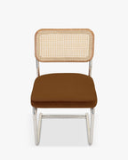 Chaise de salle à manger en tissu vintage avec style intemporel et dossier raffiné, pour salon, chambre et salle à manger