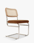 Chaise de salle à manger en tissu vintage avec style intemporel et dossier raffiné, pour salon, chambre et salle à manger