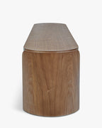 Meuble TV Minimaliste en Bois Noble avec Courbes Naturelles & Design Fonctionnel Salon
