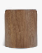 Meuble TV Minimaliste en Bois Noble avec Courbes Naturelles & Design Fonctionnel Salon