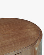Meuble TV Minimaliste en Bois Noble avec Courbes Naturelles & Design Fonctionnel Salon