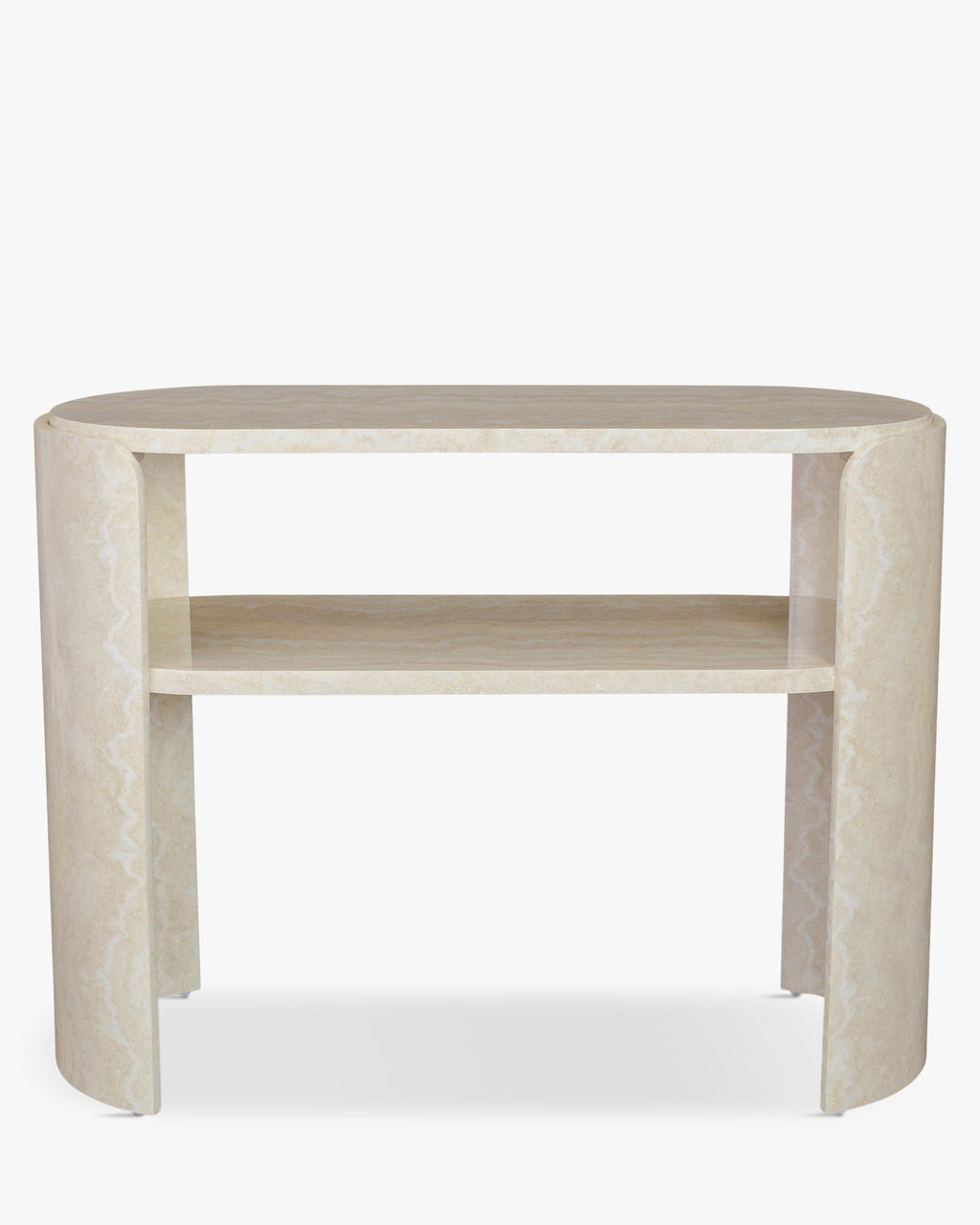 Console minimaliste en bois avec plateau large et pieds incurvés Salon et chambre