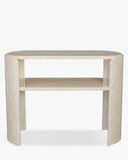 Console minimaliste en bois avec plateau large et pieds incurvés Salon et chambre