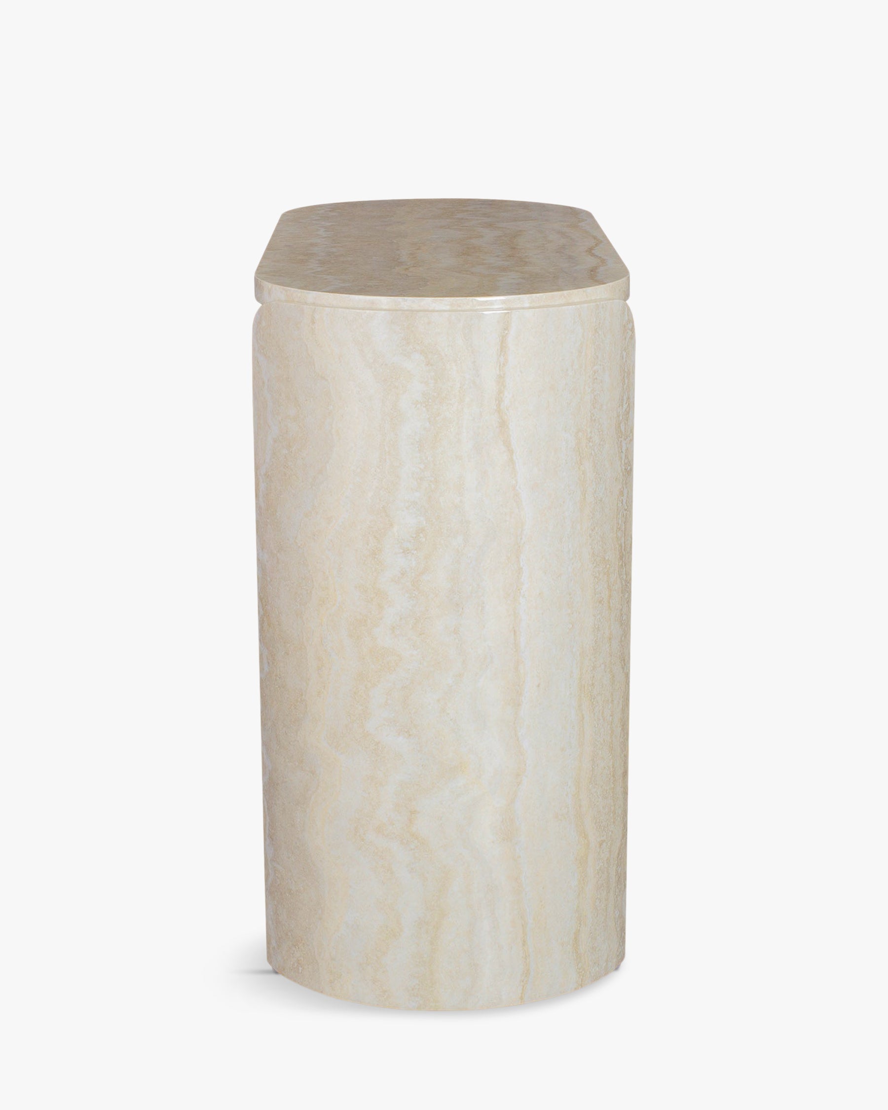 Console minimaliste en bois avec plateau large et pieds incurvés Salon et chambre
