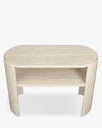 Console minimaliste en bois avec plateau large et pieds incurvés Salon et chambre