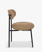 Chaise de salle à manger rétro en tweed/bouclé avec 3 couleurs et design polyvalent pour salon et salle à manger