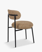 Chaise de salle à manger rétro en tweed/bouclé avec 3 couleurs et design polyvalent pour salon et salle à manger