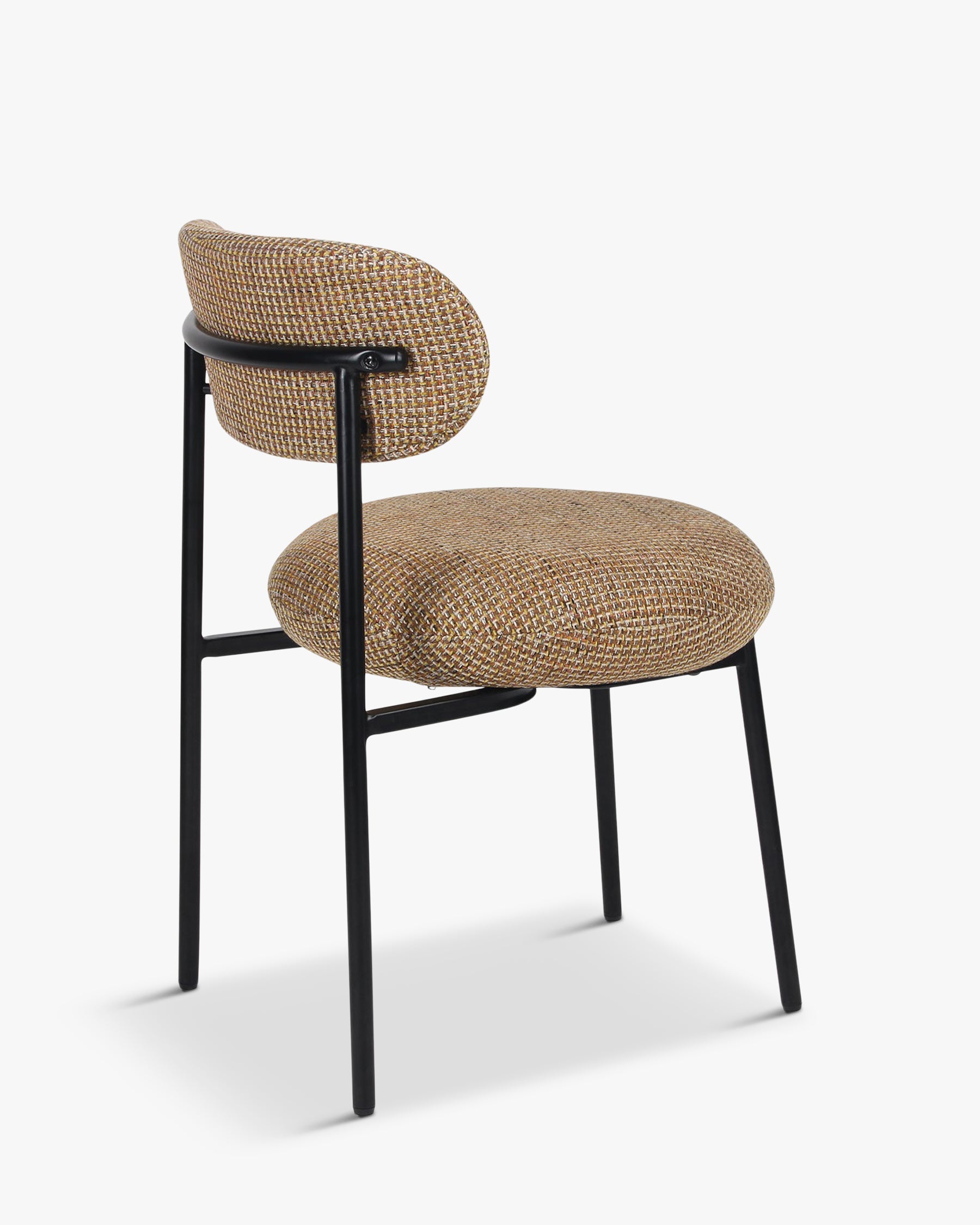 Chaise de salle à manger rétro en tweed/bouclé avec 3 couleurs et design polyvalent pour salon et salle à manger