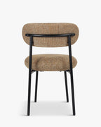 Chaise de salle à manger rétro en tweed/bouclé avec 3 couleurs et design polyvalent pour salon et salle à manger
