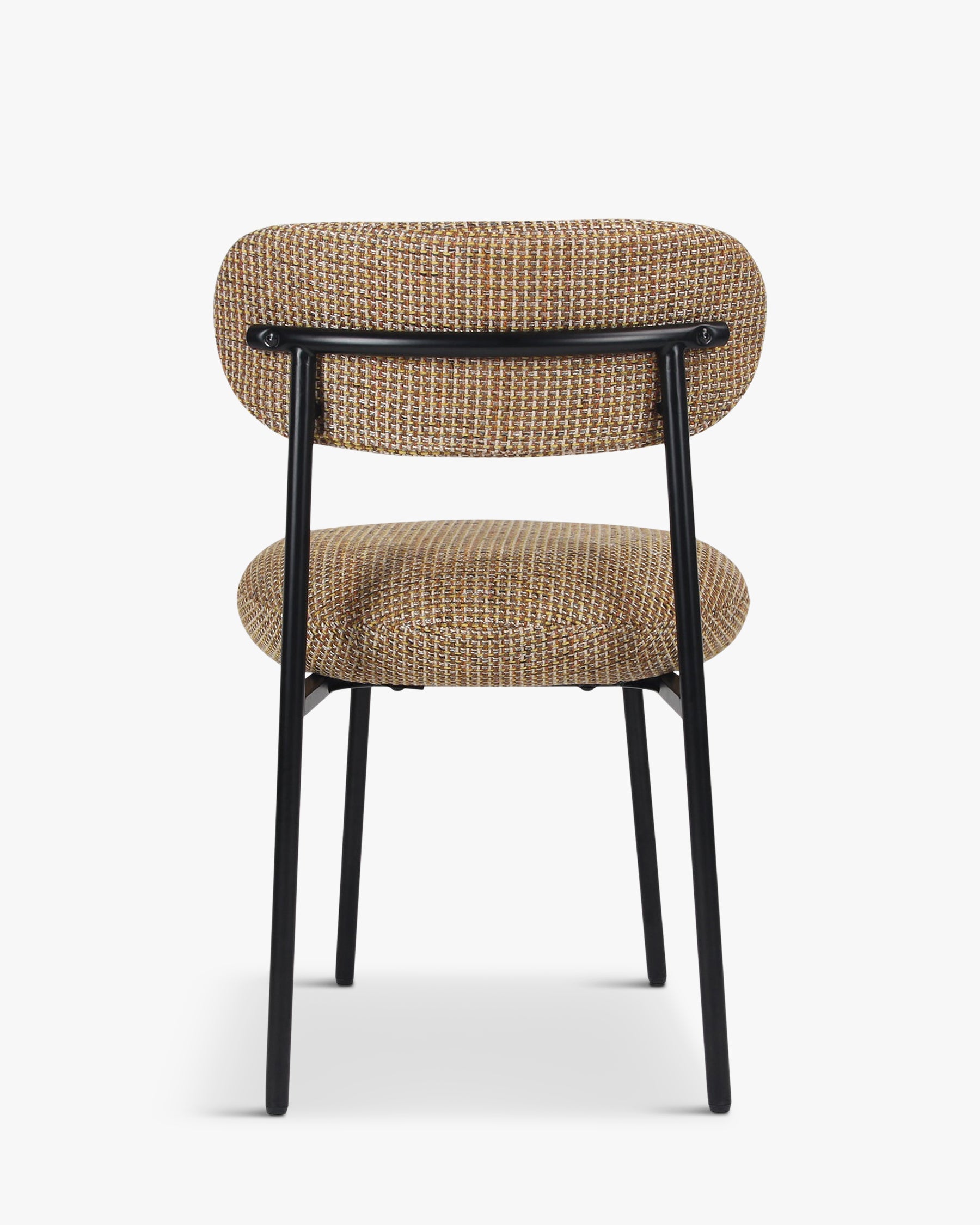 Chaise de salle à manger rétro en tweed/bouclé avec 3 couleurs et design polyvalent pour salon et salle à manger