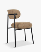 Chaise de salle à manger rétro en tweed/bouclé avec 3 couleurs et design polyvalent pour salon et salle à manger