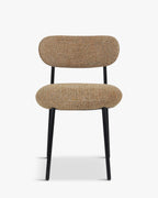 Chaise de salle à manger rétro en tweed/bouclé avec 3 couleurs et design polyvalent pour salon et salle à manger