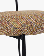 Chaise de salle à manger rétro en tweed/bouclé avec 3 couleurs et design polyvalent pour salon et salle à manger