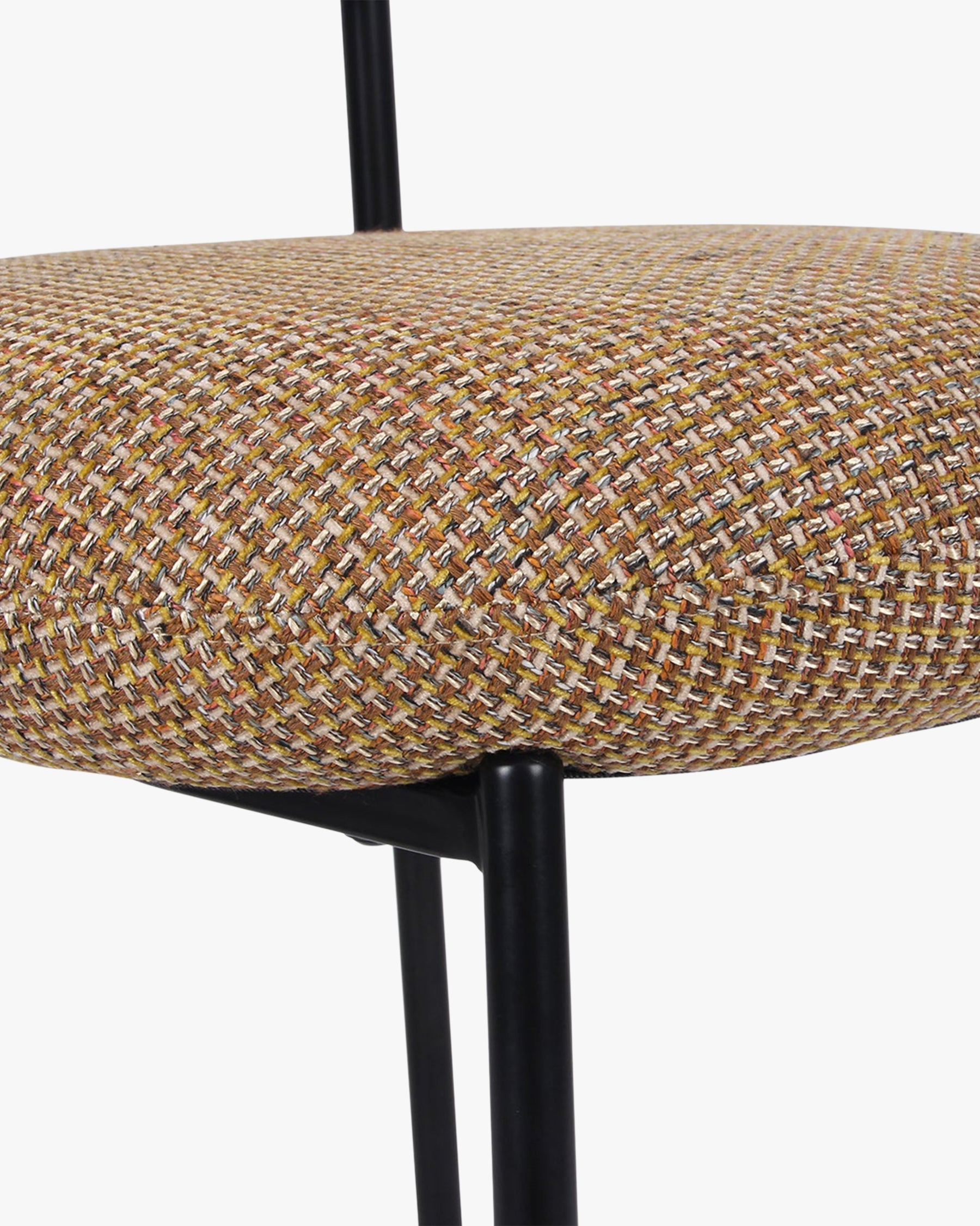 Chaise de salle à manger rétro en tweed/bouclé avec 3 couleurs et design polyvalent pour salon et salle à manger