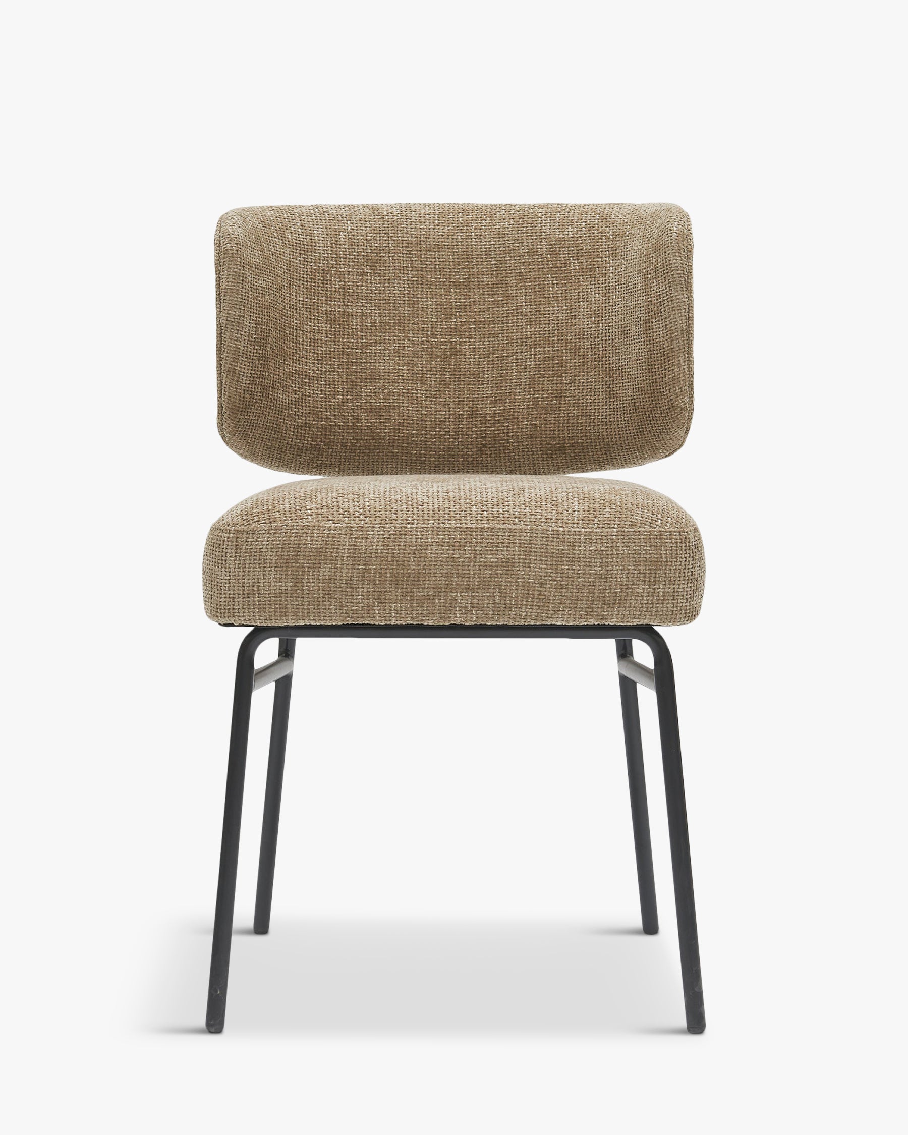 Chaise en Tissu Élégante avec Assise Généreuse et Dossier Enveloppant Salle à Manger et Salon