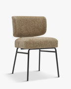 Chaise en Tissu Élégante avec Assise Généreuse et Dossier Enveloppant Salle à Manger et Salon