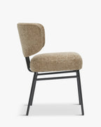 Chaise en Tissu Élégante avec Assise Généreuse et Dossier Enveloppant Salle à Manger et Salon