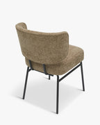 Chaise en Tissu Élégante avec Assise Généreuse et Dossier Enveloppant Salle à Manger et Salon