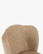 Fauteuil de bureau contemporain en tweed avec roulettes et pieds en laiton Bureau à domicile