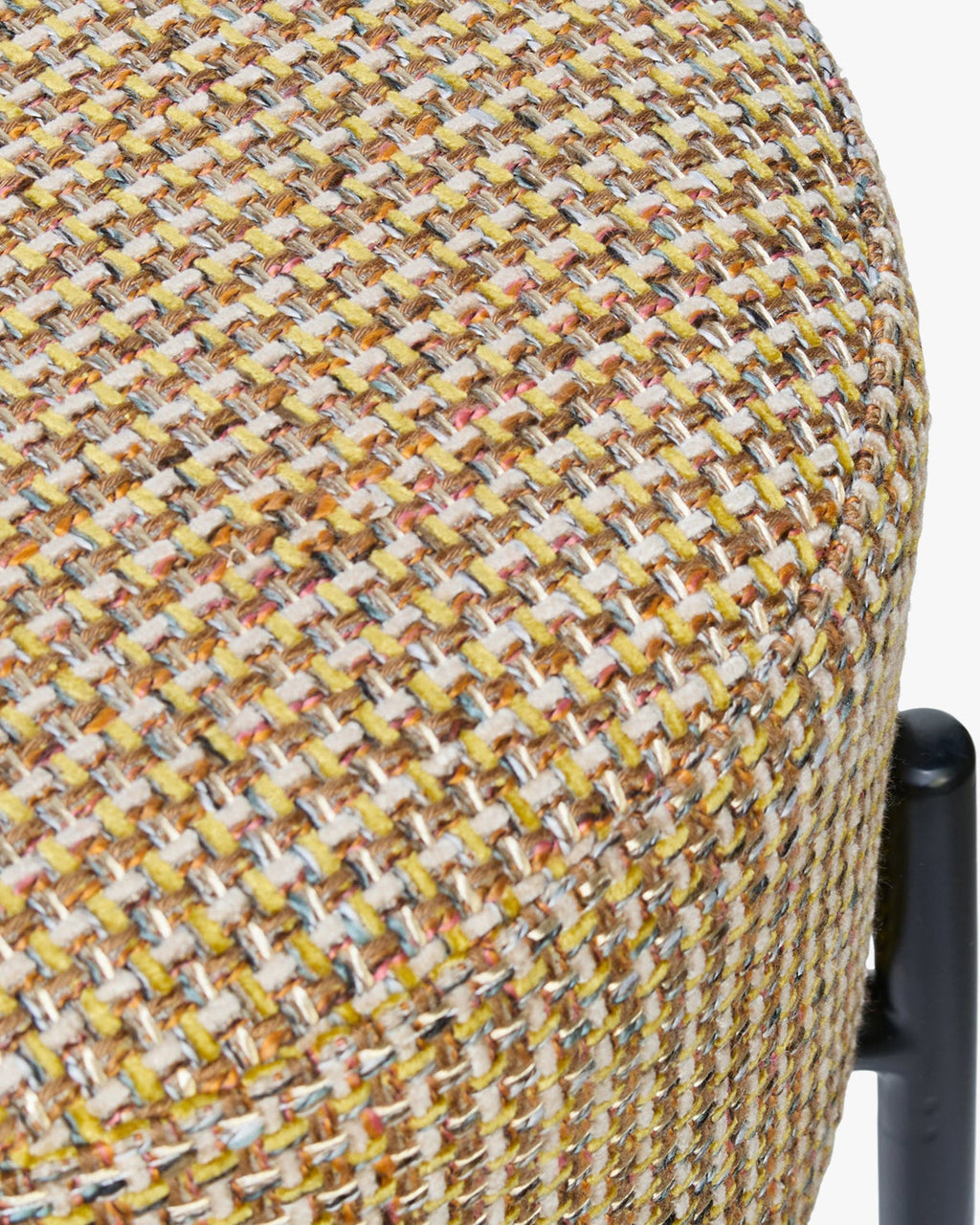 Tabouret moderne en bouclette et métal avec assise moelleuse et 3 coloris pour bar et cuisine