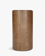 Console en bois minimaliste avec plateau large et pieds incurvés pour salon et chambre