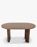 Table de salle à manger contemporaine en bois composite, design fonctionnel et élégant