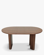 Table de salle à manger contemporaine en bois composite, design fonctionnel et élégant