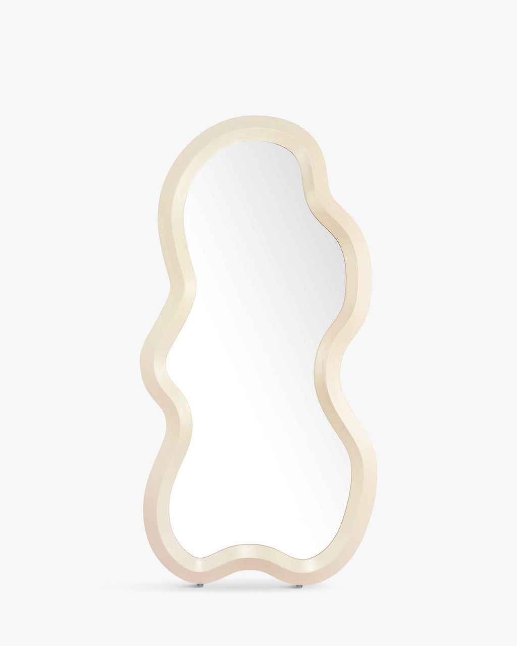Miroir en résine chaude avec ton beige et effet amplificateur de lumière pour chambre, entrée et salon