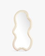 Miroir en résine chaude avec ton beige et effet amplificateur de lumière pour chambre, entrée et salon
