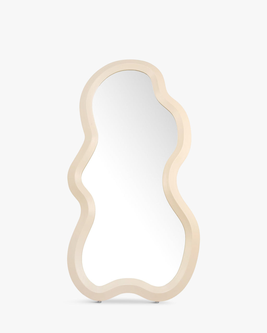 Miroir en résine chaude avec ton beige et effet amplificateur de lumière pour chambre, entrée et salon